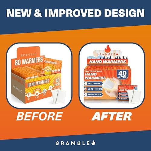 Bramble - Hand Warmers Disposable – Air-Activated Pocket Warmers for Hiking, Skiing, Camping, and Outdoor Activities – Provides Up to 10 Hours of Heat thumbnail 4