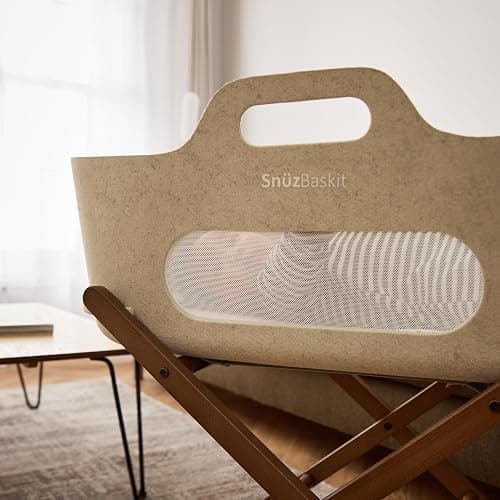 Snuz SnuzBaskit, Wood, Barley & Walnut, Moses Basket & Stand thumbnail 3