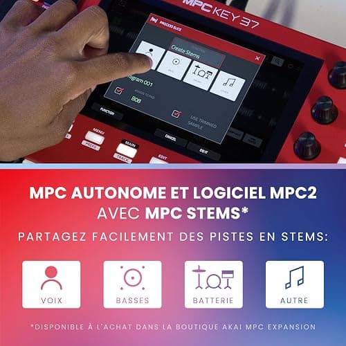 Akai Professional MPC Key 37 Synthétiseur de Production Autonome, Boîte à Rythmes, Clavier MIDI, avec Wi-Fi, Bluetooth, Écran Tactile, Plug-ins et Intégration Native Instruments thumbnail 6