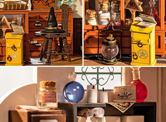 Rolife DIY Miniature Dollhouse Room Kit - Magic Potion Store Diorama Kit DIY Crafts Hobbies for Women/Men Gifts for Teens Adults Home Decor - Magic Potion Store thumbnail 4