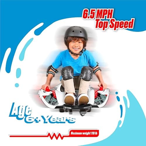Rollplay Nighthawk Electric Ride On Toy for Ages 6 & Up with 12V 7AH Rechargeable Battery, Side Handlebars for Steering, Tall Rear Safety Flag, and a Top Speed of 6.5 MPH, White thumbnail 4