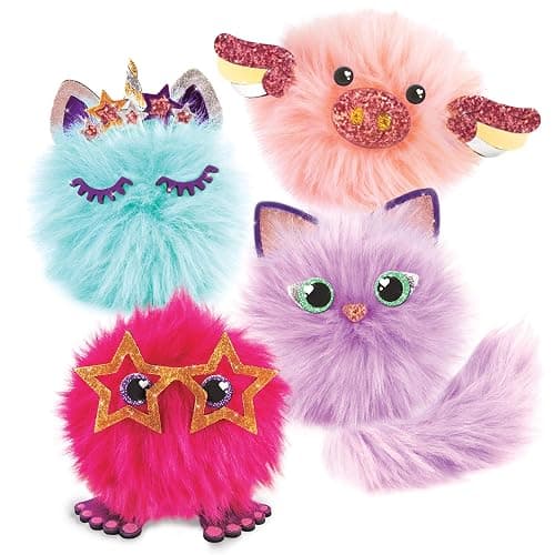 Make It Real DIY Cuddle Mob Kit - Create 4 Adorable Pom Pom Characters with 36 Pieces - All-in-One Arts & Crafts Set for Tweens & Girls - Fun, Skill-Building Craft for Kids Ages 8+ Creative Gift thumbnail 5