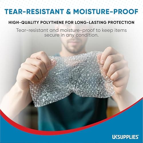 UK SUPPLIES LIMITED Strong Bubble Wrap (Pick Any Size 300MM to 1000MM) 300MM x 50M Lightweight Packing Wrap Roll for Shipping, Moving House & Storage, Protecting Packing Wrap Air Bubble Packaging thumbnail 5