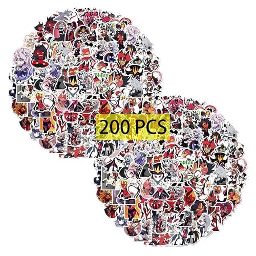 Pounchi Boss Cartoon Stickers (200 Pcs) Cool Cartoon PVC Sticker, Gifts for Laptop Water Bottle Skateboard Party Supplies Decorations Teens Kids - Image 1