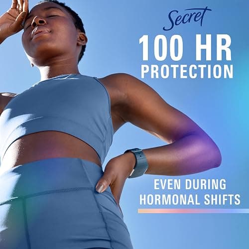 Secret Clinical Strength Antiperspirant Deodorant for Women, 100hr Sweat & Odor Protection, 3X Stress Protection with Hyaluronic Acid, PH Balanced, Invisible Solid, Completely Clean Scent, 0.5 oz thumbnail 3