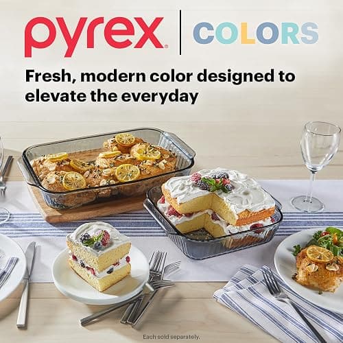 Pyrex Colors Tinted (9x13") Glass Baking Dish with BPA-Free Lid, Oblong | Preheated oven, freezer, dishwasher & microwave safe thumbnail 6