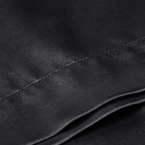 BEDELITE Satin Body Pillow Cover, Super Soft and Cooling Body Pillow Pillowcase for Hair and Skin, Breathable Silky Full Long Pillowcase Cover(20"x54", Black) thumbnail 8