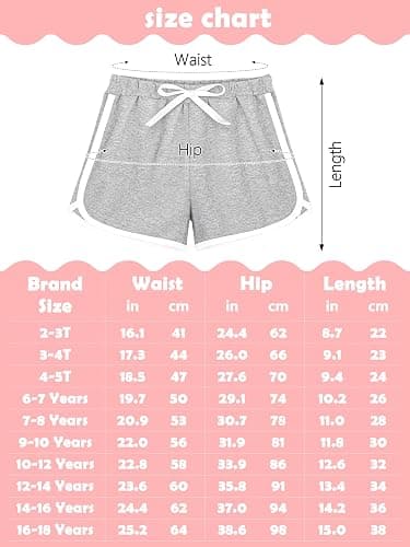 Resinta 5 Packs Girls Cotton Athletic Shorts Toddler Summer Running Shorts Dolphin Yoga Shorts for Kids thumbnail 4