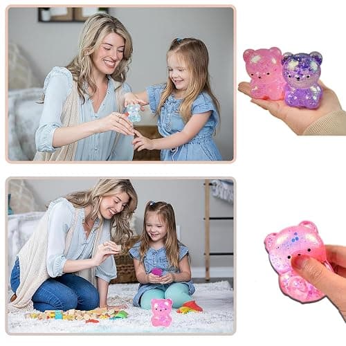 4 pcs Little Bear Stress Toys Set, Stress Relief Toy Ball Sensory Toys Relaxation And Stress Relief For Anxiety Relief,Party Favors, And Office Desk Decor Birthday Gifts For Children thumbnail 5