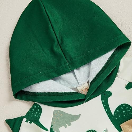 LIOMENGZI Infant Baby Boy Hooded Dinosaur Fall Outfit Contrast Sweatshirt Pant Set Toddler Dinosaur Clothes 6 12 18 Months 2T thumbnail 6