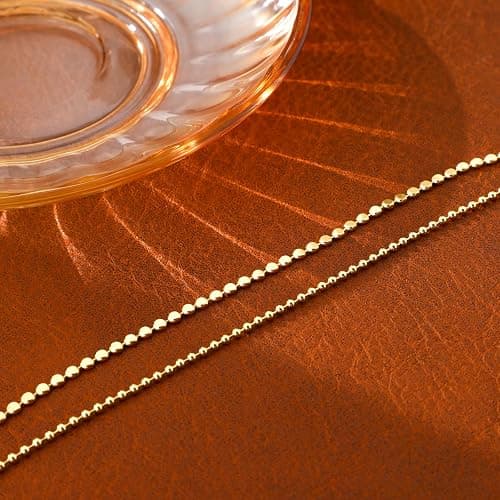 ASCOMY Layered Necklaces for Women Gold Necklace 14K Gold/Silver Plated Pendant Necklace Layered Cross Necklace Paperclip Rope Bead Box Satellite Dot Chain Necklaces Gold Choker Trendy Jewelry Gift thumbnail 5