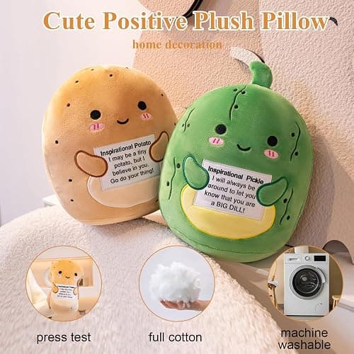 Finebee Potato Plush, Cute Potato Stuffed Animal, Positive Doll Funny Reduce Pressure Toy Cheer Up Gifts for Girls Boys Party Decor 10" thumbnail 5