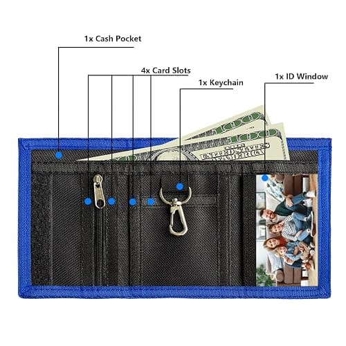 Kids Wallets for Boys Girls Teen,Cheap RFID Trifold wallet for 4-6-8-10-12-14Ages,Toddler/Youth Wallet for kids with Zipper Coin Pocket ,Novelty Wallet for kids Birthday/Christmas Gifts (ZZW-Red) thumbnail 4