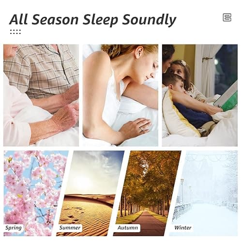 HYLEORY All Season Queen Size Bed Comforter - Cooling Goose Down Alternative Quilted Duvet Insert with Corner Tabs - Winter Warm - Machine Washable - Black thumbnail 8