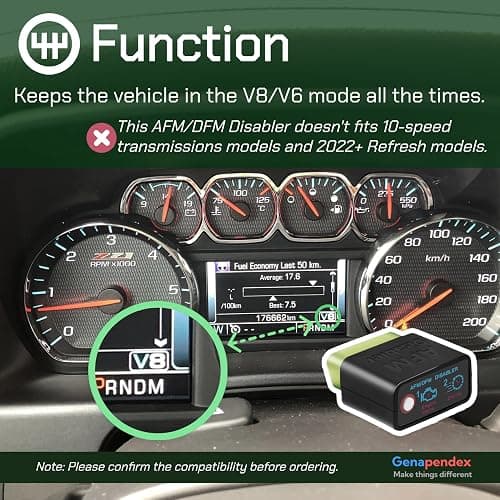 Genapendex AFM/DFM Disabler,DOD Disabler Compatible with 5.3 Silverado 6.2 Sierra 2007-2022,Plug & Play.(Black) thumbnail 3