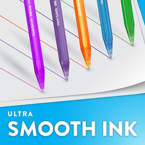 Paper Mate InkJoy 100RT Retractable Ballpoint Pens, Medium Point (1.0mm), Assorted Colors, 20 Count - Teacher Essentials, Colorful Office Supplies, Note-Taking, Back to School thumbnail 2