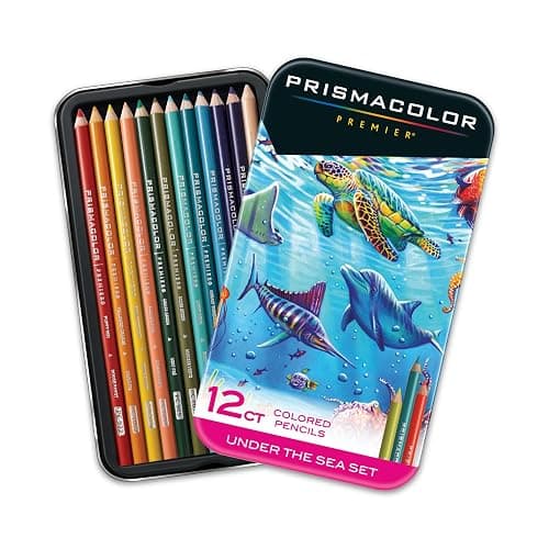 Prismacolor Premier Colored Pencils Soft Core Under The Sea Set Adult Coloring 12 Count - Image 1