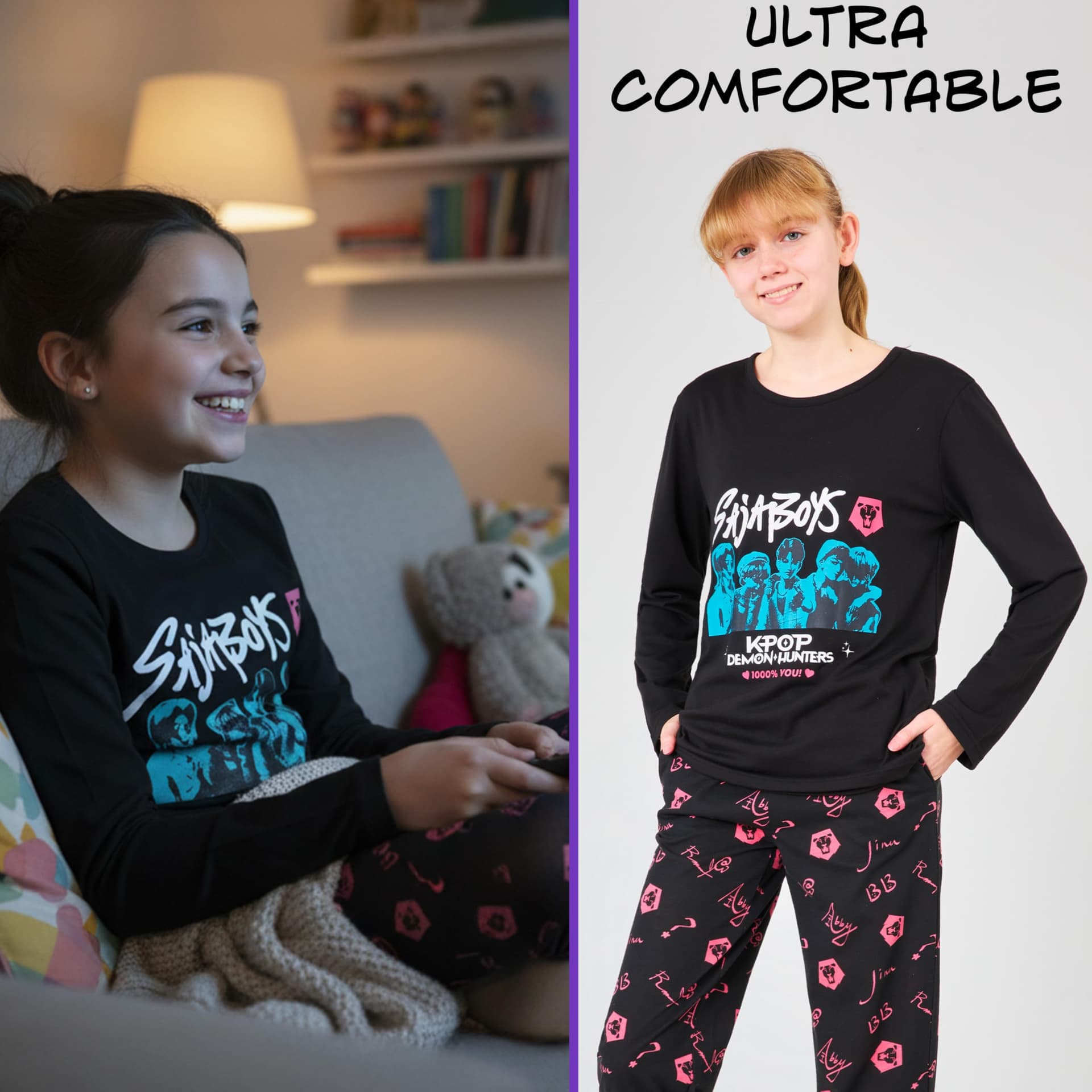 KPop Demon Hunters pajamas for girls thumbnail 4