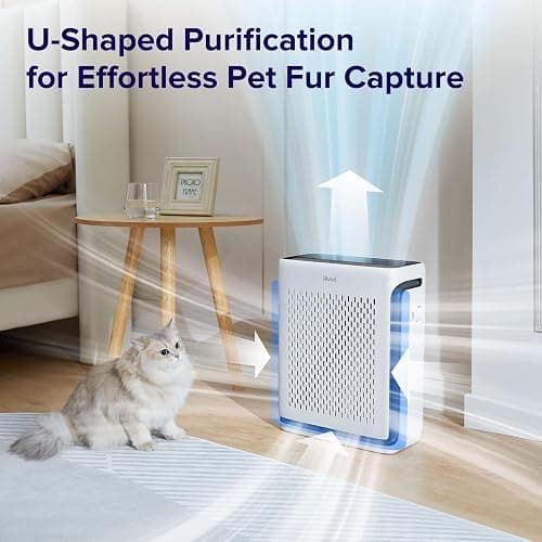 LEVOIT Air Purifiers with Washable Filters for Large Room Bedroom Home, Smart WiFi Air Quality Monitor, HEPA Sleep Mode and Auto Mode, Removes Pet Hairs, Allergies, Pollen, Smoke, Dust, Vital100S - Vital 100S thumbnail 3
