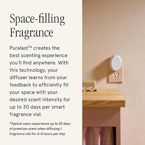 Pura Mini Smart Fragrance Diffuser for Small Spaces Adjustable Smart Home Device with LED Light & Automatic Vial Detection - Includes 1 Scent Refill; White Tea no.1 thumbnail 6