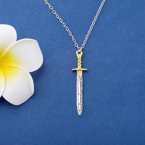 KEYCHIN Sword Necklace Horse Movie Fans Gifts Sea Monsters Jewelry Sword Pendant thumbnail 2