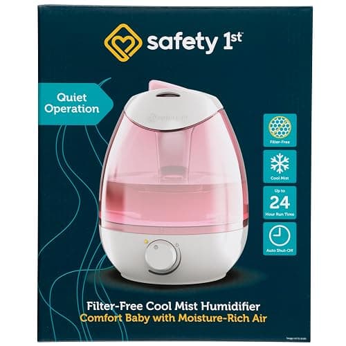 Safety 1st Filter Free Cool Mist Humidifier, Pink, Pink thumbnail 2