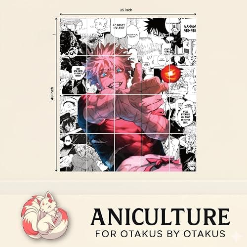 Aniculture Gojo Satoru Manga Collage Split Poster Pack (Set of 20) | Jujutsu Kaisen Anime Wall Art | 7 × 10 Inch Each | 300 GSM HD Posters with Adhesive Back thumbnail 5
