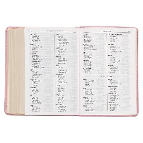 KJV Holy Bible, Compact Large Print Faux Leather Red Letter Edition Ribbon Marker, King James Version, Ballet Pink (KJV Compact LP Editions) thumbnail 10