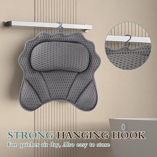 Bath Pillow RUVINCE Ergonomic Luxury Bathtub Pillow with Head,Neck, Shoulder and Back Support, 4D Bath Pillows for tub with 6 Powerful Suction Cups, Fits All Bathtub thumbnail 5