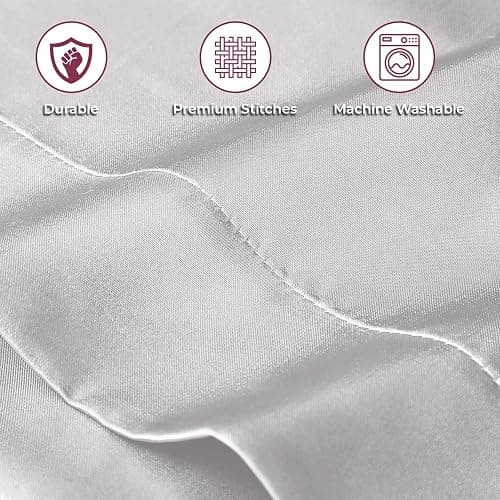 Imperial Rooms Satin White Pillow Cases 2 Pack – Soft as Silk Pillowcases for Hair and Skin Care, Gifts for Women – Standard Size Pillow Covers with Envelope Closure (50x75 cm) thumbnail 9