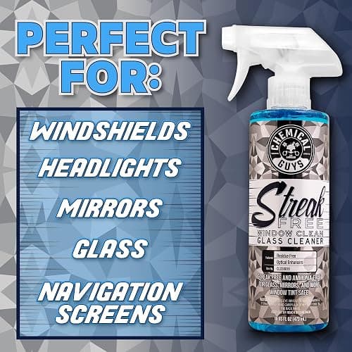 Chemical Guys CLD30016 Streak Free Glass & Window Cleaner (Works on Glass, Windows, Mirrors, Navigation Screens & More; Car, Truck, SUV and Home Use), Ammonia Free & Safe on Tinted Windows, 16 fl oz thumbnail 8