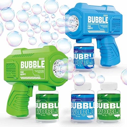 SmartYeen 8-Pack Automatic Bubble Gun,Bubble Machine Blower Outdoor Toys for Toddlers Ages 1-8 Gifts Wedding Party Favors thumbnail 6