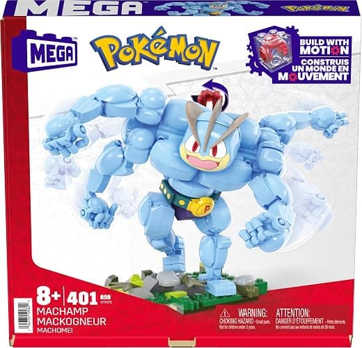 MEGA Pokémon Building Toys Set Machamp with 401 Pieces, Articulated and Poseable with Motion, 6+ Inches Tall, for Kids thumbnail 6