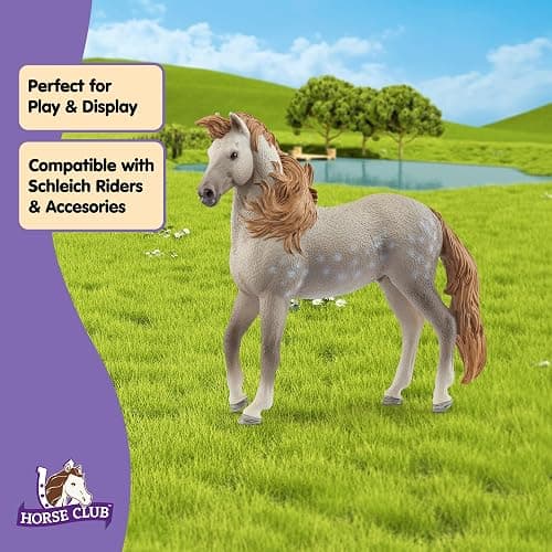 Schleich Horse Club - Andalusian Stallion - 5" Hand-Painted Collectable, Realistic Toy Horse Figurine for Girls and Boys. Durable Educational Figure for Fun Imaginative Play. Kids Toys Ages 5+ 14894 thumbnail 5