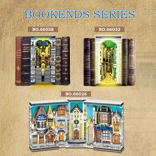 Reobrix Medieval Book Nook Building Set with Lights for Adults, 2687 Pieces | Warm LED Lighting 180° Hinged Opening Design 2687-Piece Detailed Build Bookshelf Insert and Display Model thumbnail 7