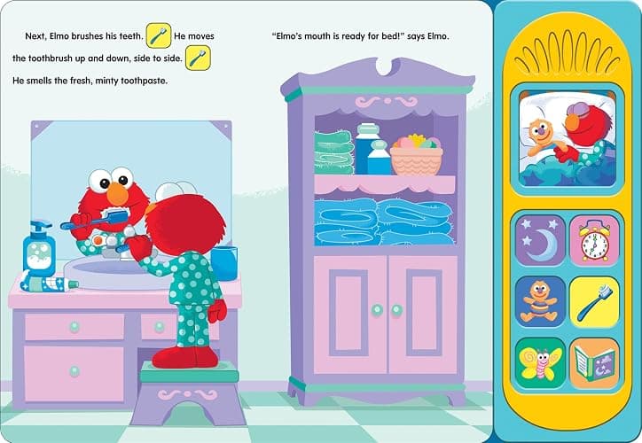 Sesame Street - Sleepy Time for Elmo - Bedtime Sound Book - PI Kids thumbnail 4