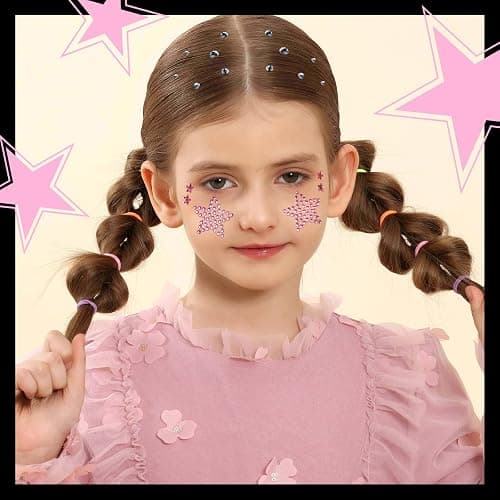 YGDZ Face Gems Face Jewels, Self Adhesive Hair Gems Festival Star Rhinestone Stickers for Face, Eye, Makeup, Body, Stick on Gems, Rave Accessories, Y2K Star Face Stickers for Kids, Women thumbnail 7