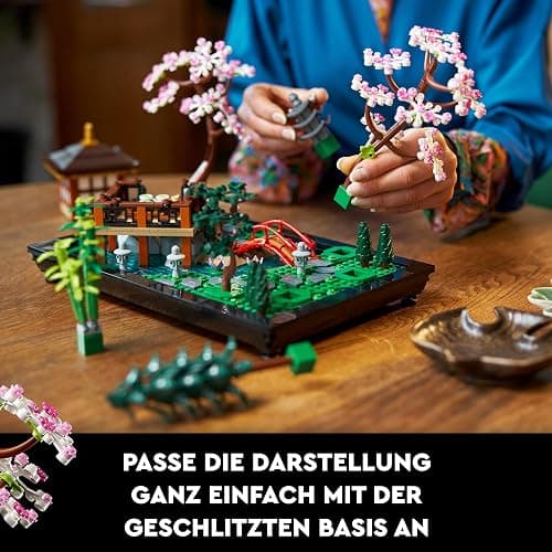 LEGO 10315 Icons Garten der Stille, botanical Zen-Garten-Set für Erwachsene mit Lotusblumen, anpassbare Schreibtisch-Dekoration, inspiriert von Japan, achtsames Geschenk für Frauen und Männer thumbnail 6