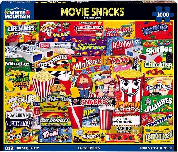 White Mountain - Movie Snacks - 1000 Piece Jigsaw Puzzle for Adults, Children, + Grandparents - Image 1
