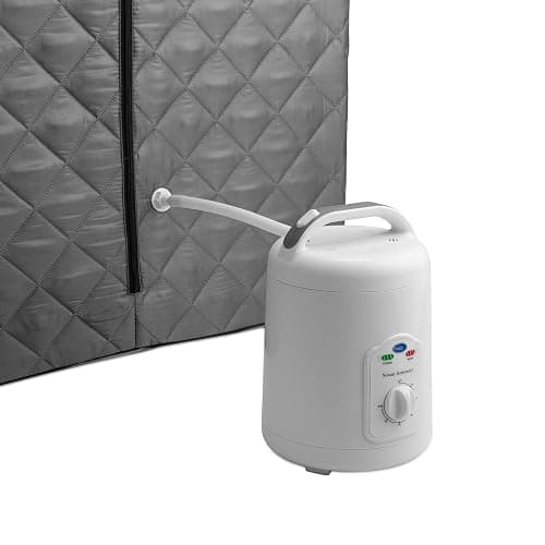 Durasage Lightweight Portable Personal Steam Sauna Spa - 800W Steam Generator, 60-Min Timer, Zippered Access, Single Front Pocket, Foldable Frame & Chair - Indoor Use, at-Home Relaxation Kit thumbnail 7