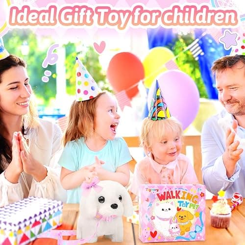 Tagitary Plush Toys Interactive Puppy Toy for Kids,Electronic Toy Dog That Walk and Bark,Tail Wagging, Fake Dog Toy with Leash,Perfect Easter Christmas Birthday Gift for Kids Toddlers thumbnail 7