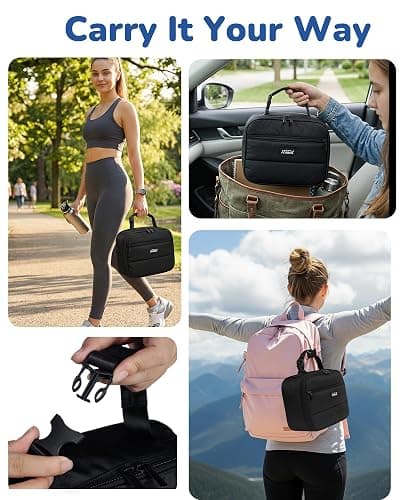Aosbos Insulated Pink Lunch Bag for Women,Cute Small Lunch Box for Kids | 5L Capacity,5H Cold Insulation,Easy Clean Lining, Dual Metal Zippers,Water-Resistant thumbnail 9