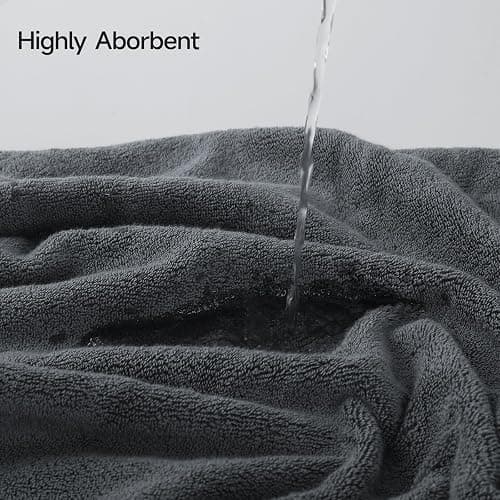 REDKISS 6 Piece Gray Bath Towels Set – 100% Cotton Towels Set for Bathroom, Hotel Collection | 700 GSM, Absorbent & Quick-Dry Towel Sets with 2 Bath Towels, 2 Hand Towels, 2 Washcloths, Gray Towels thumbnail 5