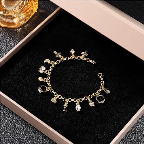 Gold Bracelets for Women Gold Charm Bracelet Jewelry Gifts thumbnail 3