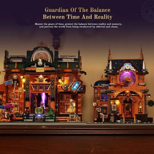 Lumibricks Steampunk Memory Magic Shop Lighting Building-Bricks Set, 2056 Pcs Modular Building from Chrono Custodians Collection Display Set for Adults and Steampunk Lovers thumbnail 7