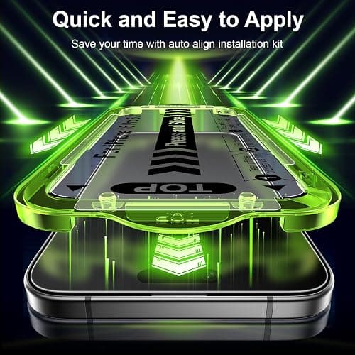 Esanik [2+2 Pack for iPhone 16 Pro Matte Glass Screen Protector [Auto-alignment] Anti-Glare & Anti-Fingerprint,Anti-Reflection,Bubble Free, Smooth as Silk, 9H Glass Screen Cover thumbnail 2