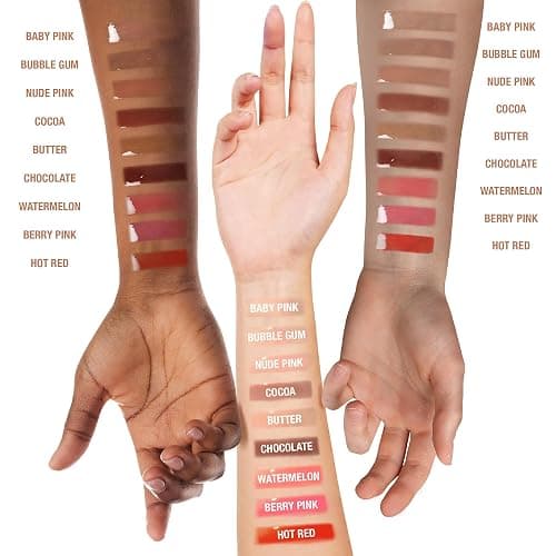 Ruby Kisses Broadway Vita-Lip Tinted & Clear Lip Gloss Set (11 Pack) Ultra-Hydrating & Soothing Formula with Vitamins, High-Shine Non-Sticky Lip Balm with Rosehip+Coconut Oil, Pink & Brown Shades thumbnail 6