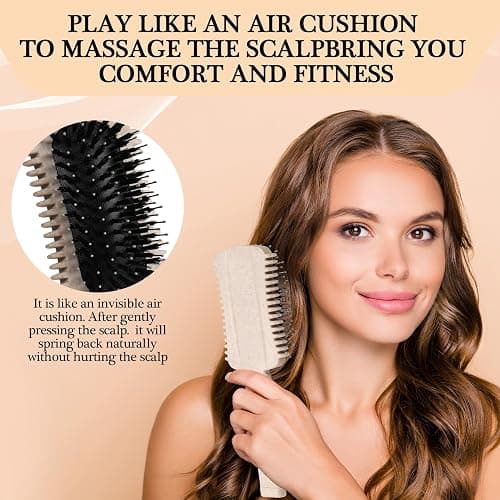 Auhrjomra Curly Hair Brush Defining, Volume Curl Defining Brush for Effortlessly Detangling Shaping and Styling Men's Women's Curls, Waves & Coils, Curly Hair Products, Reduce Frizz, Beige 1PC thumbnail 4