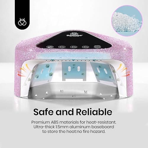 Beetles Uv Nail Lamp Cordless, Flash Cure Lamp for Gel Nails Polish Rechargeable Nail Lamp with 4 Modes Professional Low Heat Uv Led Lamp Nail Art Tools with Bag Manicured thumbnail 7