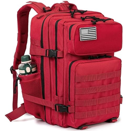 QT&QY 25L/45L Military Tactical Backpack For Men Molle Daypack 3 Day Bug Out Bag Hiking Rucksack With Bottle Holder - Image 1